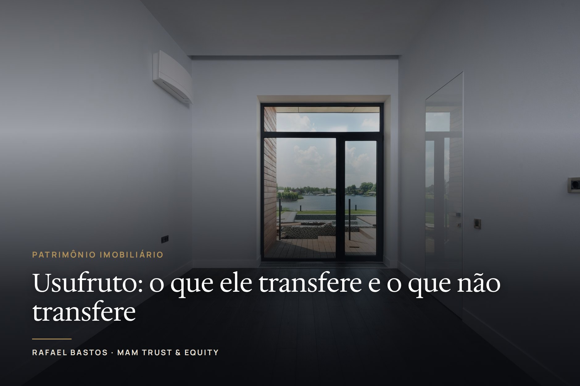 Usufruto: o que ele transfere e o que não transfere