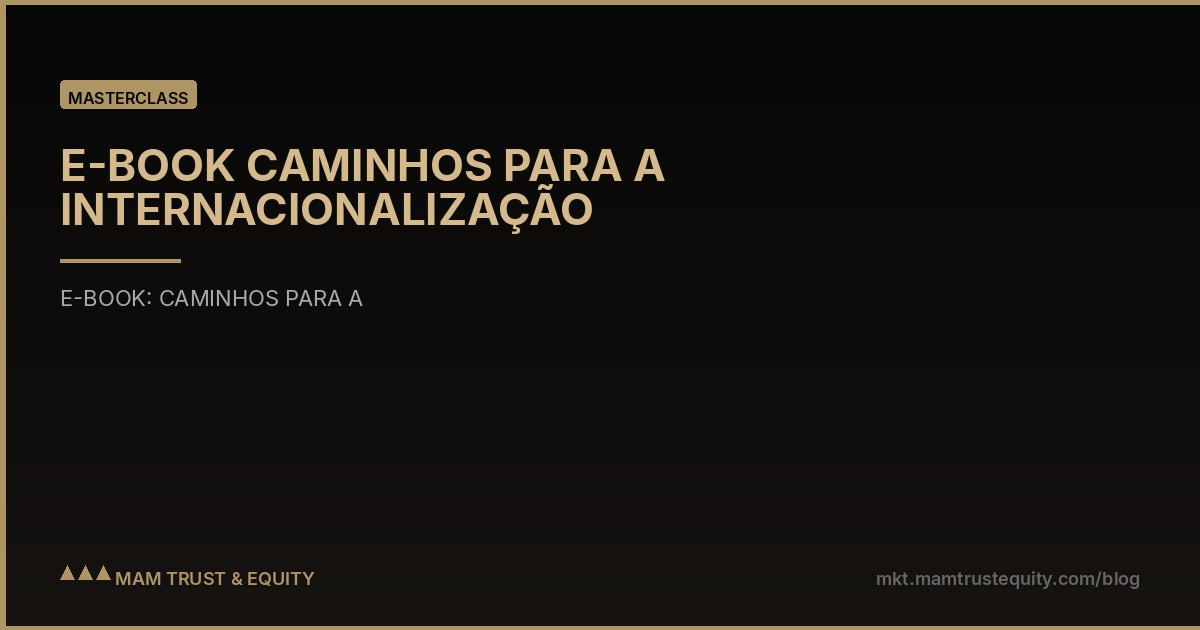 E-BOOK CAMINHOS PARA A INTERNACIONALIZAÇÃO