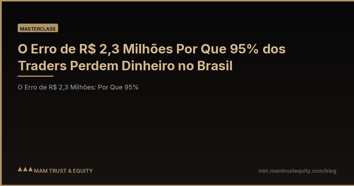 O Erro de R$ 2,3 Milhões Por Que 95% dos Traders Perdem Dinheiro no Brasil